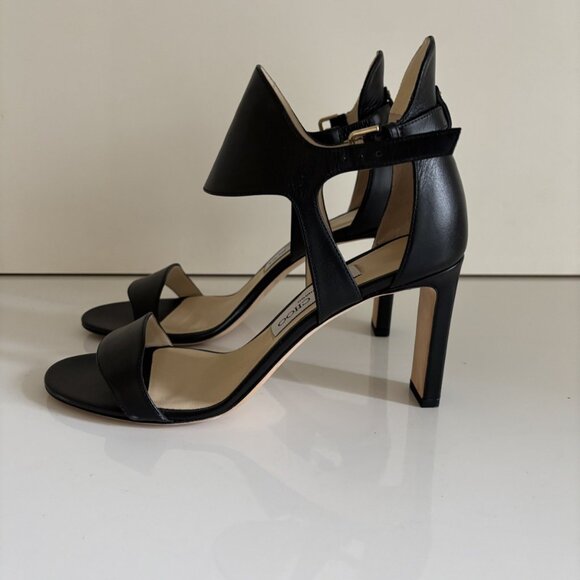 Jimmy Choo Black Leather Heels - Picture 1 of 7